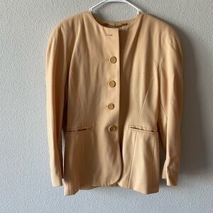 Escada Cream  yellow Women's Blazer